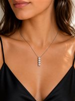Collana Vidali Gioielli Donna in Oro bianco Zircone COOR-33-34 - COOR-33-34